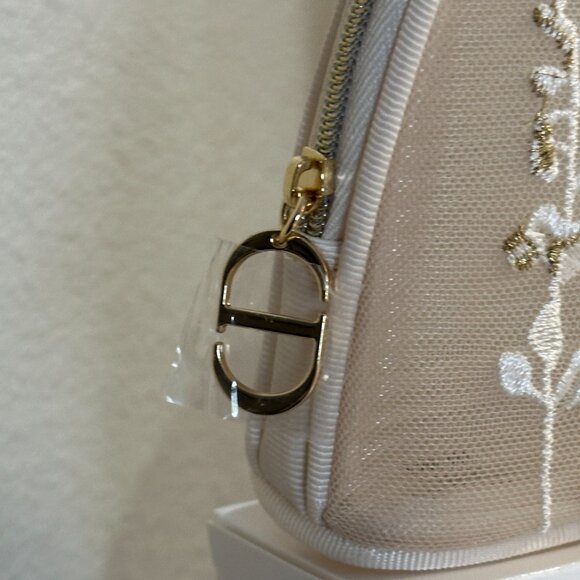 Dior 2025 Butterfly Embroidery Zipper Pouch cosmetic bag - Picture 3 of 5